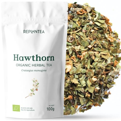 REPLANTEA Infusión de Espino Blanco Ecológica 100g | Mezcla de Hojas y Flores | Tisana Relajante para el Bienestar y la Calma | Crataegus Monogyna a Granel