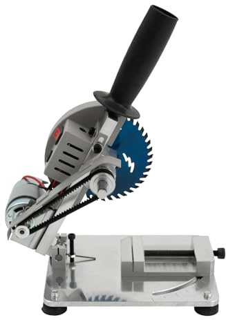 Mini Tischkreissäge 96W, Elektrische Kapp- & Gehrungssäge 0-45°, Kreissäge mit 2 Sägeblättern für Holz/Metall/Kunststoff, Kappsäge 9000 U/min, 29mm Schnitttiefe, 110-220V (Schwarz/Silber)