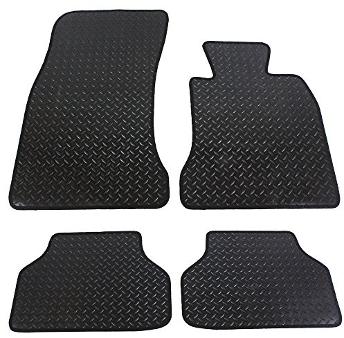 JVL 2519R Fully Tailored Rubber Car Mat, Black, Set of 4