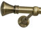 ROLLMAXXX Gardinenstange Vorhangstange 19mm 1-läufig Messing Design Metall (Colloseo, 320 cm)