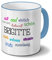 printplanet Tasse mit Namen Brigitte - Positive Eigenschaften von Brigitte - Namenstasse, Kaffeebecher, Mug, Becher, Kaffeetasse - Farbe Hellblau