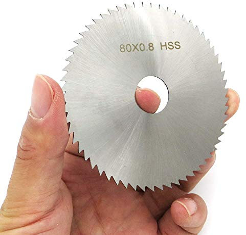NovelLife 80X0.8mm 60T HSS Circular Saw Blade Woodworking Mini Hobby Table Saw Replacement Parts for Plastic PVC Cutting