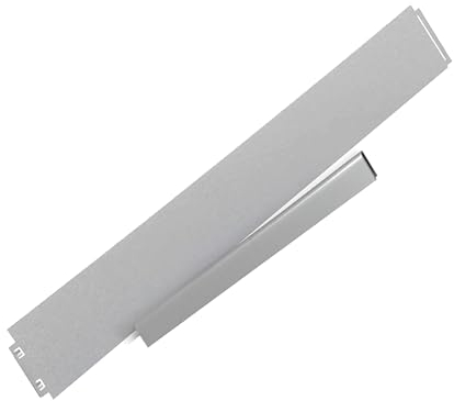 IRKA 491-010 - Rasenkante schmal - 100 x 0,06 cm Alu-Zink - Werkzeugfreies klick-Fix-System - Höhe 14 cm - 45 Stück