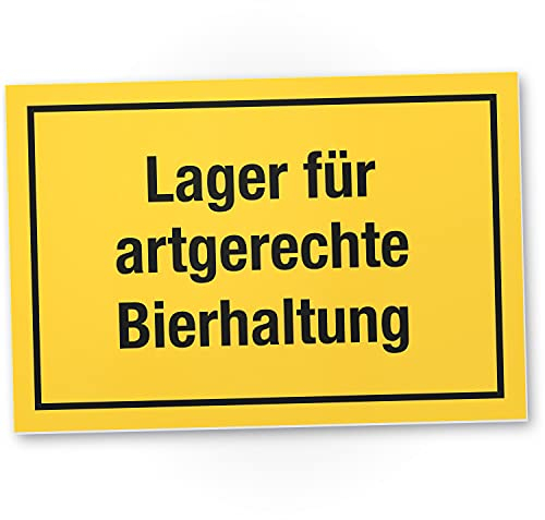 DankeDir! Lager artgerechte Bierhaltung - Schild mit Spruch Kühlschrank Lustige Geschenkidee Geburtstagsgeschenk bester Freund Kumpel Kleines Geschenk Männer Party Deko