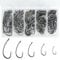 200pcs Carp Fishing Hooks Kit Curve Shank Barbed Barbless Carp Hooks Crank Carp Leader Rigs Boilie Bait Feeder Hooks Bait Rigs Coarse Carp Fishing Accessoires (Barbless Set)