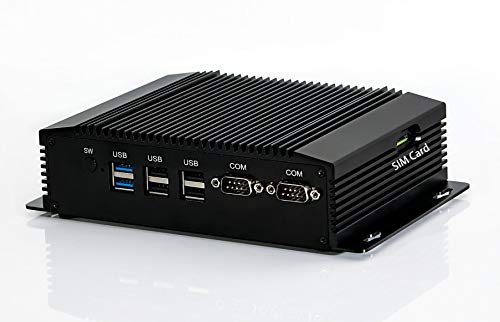 HSIPC New Celeron J1900 Quad Core Mini Box PC Fanless PC IPC Industrial PC with 4G RAM 128G SSD Dual LAN Intel NIC RS422 RS485 Internal USB