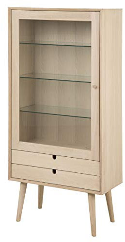 AC Design Furniture Lena Vitrine, weiss, Holz, B: 72 x H: 143,2 x T: 36 cm, 1 Stück, 64585