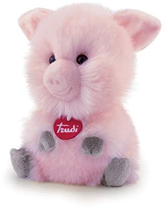 Trudi Fluffy Schwein Plüschtier Weihnachts- und Geburtstagsgeschenk | 15x20x10cm | S | Fluffies | Modell 29196