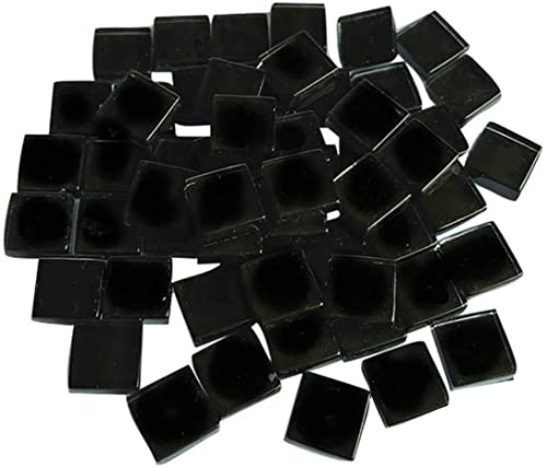 FireAngels Bastelmaterial Mosaikfliese, Mikroglas, winzige Mini-Mosaikfliese, DIY, Hobbys, Kinder, handgefertigt, kristallfrei, Steinhandwerksmaterial, Kreativität, 300 g (schwarz)