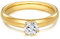 Tresor 1934 Damen Solitär-Ring Sterling Silber Zirkonia weiß