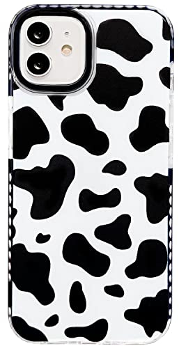 AMART für iPhone 11 Hülle Kuh Muster,Durchsichtig Klar mit Kuhflecken Aesthetic Motiv HandyHülle Süß Weiche Silikon Stoßfest Männer Frauen Mädchen Schwarz Schutzhülle für iPhone 11(6.1 Zoll)