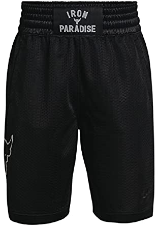 Under Armour Boys' Project Rock Rumble Shorts (Black, X-Small)