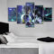 YUANJUN Wanddekoration Design Wandbild 5 Teilig Premium Poster Stilvolles Set Mit Passenden Bilder Als Wohnzimmer Deko Bilderrahmen Leinwandbild Kiss Macalania Yuna Ffx Tidus Finale