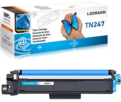 LOSMANN 1x Cyan Toner Kompatibel für Brother TN-247 TN-243 für Brother MFC-L3770CDW MFC-L3750CDW HL-L3230CDW HL-L3210CW MFC-L3710CW DCP-L3550CDW MFC-L3730CDN DCP-L3510CDW HL-L3270CDW DCP-L3517CDW