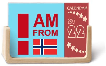 I Am From Norway Art Deco Fashion 2022 Tischkalender Planer 12 Monate
