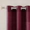 MIULEE 2er Set Voile Vorhang Sheer Leinenvorhang mit Ösen Transparente Unregelmäßige Textur Gardine Ösenschal Fensterschal Lichtdurchlässig für Schlafzimmer 160 x 140cm (H x B) Weinrot