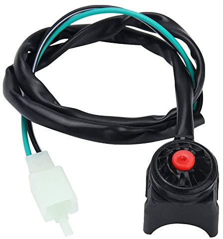 AUTOZOCO Interruptor de Control para Moto, Apto para Manillar de 22 mm, Longitud Cable 60 cm, Tipo: ON-ON-OFF