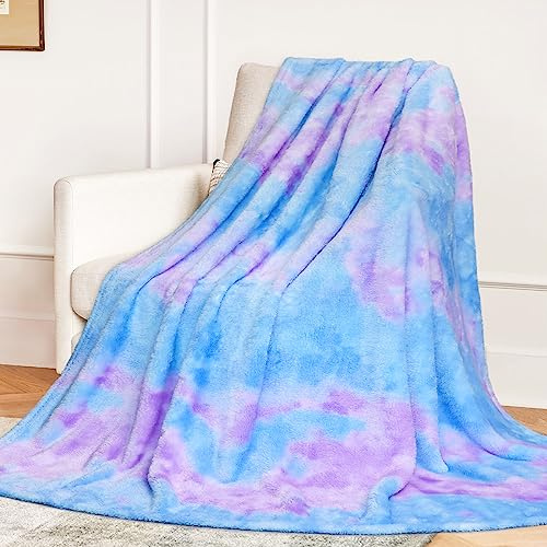 MUGD Flauschige, weiche Fleece-Überwurfdecke, gemütlich, weich, warm, Bettdecke, Schnuffeltuch für Bett