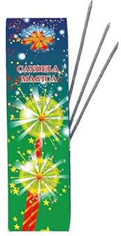 200 pz Candeline Misura 16 Cm scintille prima misura Bastoncino Luminoso Stelline Festa. CATEGORIA FUOCHI D'ARTIFICIO f1 (K1 / Cat.1)