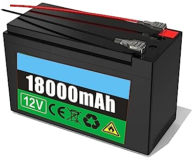 WILLQ 12 V 3,5 Ah 7 Ah 10,5 Ah 14 Ah 18 Ah 20 Ah 25 Ah wiederaufladbarer Lithium-Li-Ionen-Akku Ersatzakku mit BMS-Schutzplatine für Solarlicht-Backup-Batterie,12v18ah