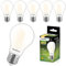 Lumiled A60 E27 LED Lampen 6 Stück, 8W (ersetzt 75W), 1055 lm Classic milchig Filament, milchiges Leuchtmittel, E27 Sockel 3000K Warmweiß Birne Lampe, 360° Abstrahlwinkel Glühbirne vintage