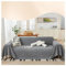 Sofaüberwürfe Loveseat Abdeckung, Wasserabweisend, rutschfest, Langlebig, Sofakissen, Stoff, Möbel, Couchschutz für Haustiere Haare Kinder Floppers Hund Katze Kratzer (Grey Color, L:340 X W:180 cm)
