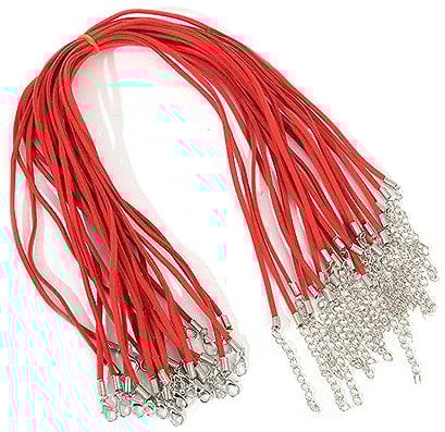 Haveratio TINGB Adjustable Clasp Rope Lightweight Velvets Cord Chain Lobster Clasp String Cord for Jewelry Necklace Making