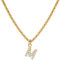 Joo&Rind Kette Gold Damen mit Buchstaben 18K Vergoldete Kette Edelstahl Damen Wasserfest Personalisierte Zirkonia Kette Frauen Hypoallergene Schmuck für Geschenke