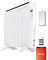 Radiador Emisor Térmico EVVO C8 Blanco, 1200W, hasta 16m2, Instalación Suelo o Pared, Control por Voz, Google Home, 8 elementos, Bloqueo infantil, Wifi, Control remoto, Temporizador, Display LCD