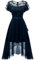 Wedtrend Damen Vokuhila Abendkleid Damen Ballkleider Elegant für Hochzeit Midi Hochzeitsgast Hi-Lo Frühlingskleidung Cocktailkleid WT0303NavyM