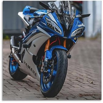 HAYZE Motorrad-Rennrad-Poster für YZF-R6, dekorative Leinwand, Wand- und Kunstposter, Malerei, 30 x 30 cm