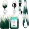 Ausweishülle mit Band, Ausziehbarer Schlüsselband Badge Holder, Kartenhülle Schlüsselanhänger mit Karabiner, Lanyard für Frauen, Lehrer, Krankenschwester, Doktor, Student(Kiefernwald）