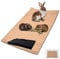 NEO SOLVO Käfigeinlage für Kaninchen und Meerschweinchen mit Abnehmbarer Fleece-Tunneldecke - perfekte Einstreu für Innenkäfige und C&C - saugfähig, wasserdicht - 105 x 70 cm - Pfirsich