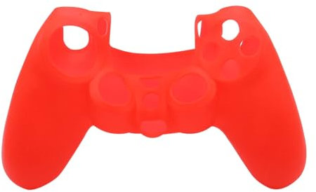 CABLEPELADO Cubierta de Silicona para Mando PS4, Funda Protectora De Silicona Suave para Mando PS4, Protector de Silicona Mando PS4, Compatible con PS4, Silicona, Rojo