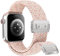 Arae Kompatibel mit Apple Watch Armband 49mm 45mm 44mm 42mm Magnetisches dehnbares Verstellbare Armbänder für iWatch Serie 9 8 7 6 5 4 SE 3 2 1 Ultra,Starlight Rosa