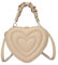 LERONO Damen Handtasche im koreanischen Stil mit Crossbody-Gurt, modisch, solides PU-Leder, Herzform, kleine Umhängetasche zum Einkaufen, khaki
