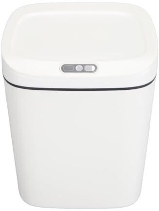 Contenedor de Basura con Sensor Inteligente, Sensor Automático sin Contacto, Bote de Basura Abierto y Cerrado, Cesto de Basura Eléctrico, Bote de Basura para Baño, Cocina, (14L)
