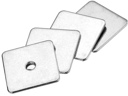 sourcing map Lot de 5 rondelles de roulement carrées M5 x 30 x 2 mm en acier inoxydable 304 pour fixation de matériel