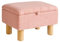 Aibiju Fußhocker mit Stauraum, gepolsterter osmanischer Hocker mit Teddyfell-Kunstfell, Sofa-Fußstütze zum Wechseln von Schuhen, Hocker für Wohnzimmer und Schlafzimmer, Pink YD-JD136P