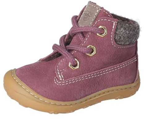 RICOSTA Mädchen Stiefel TARY, Baby und Kleinkinder Lauflernschuhe, Weite: Mittel, lose Einlage, terracare, Booties, Leder, Pflaume (380), 22 EU