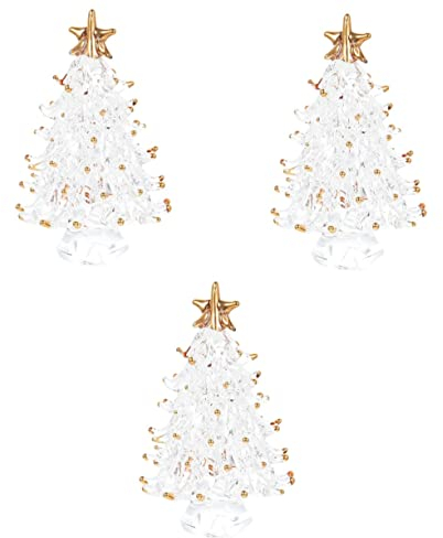 TOPBATHY 3St Weihnachtsbaum aus Kristall Weihnachtsbaumspitzen Weihnachtsbaum briefbeschwerer weihnachtsbaumdeko Tannenbaum Dekoration Weihnachtssto Mini-Tisch-Weihnachtsbaum Desktop-