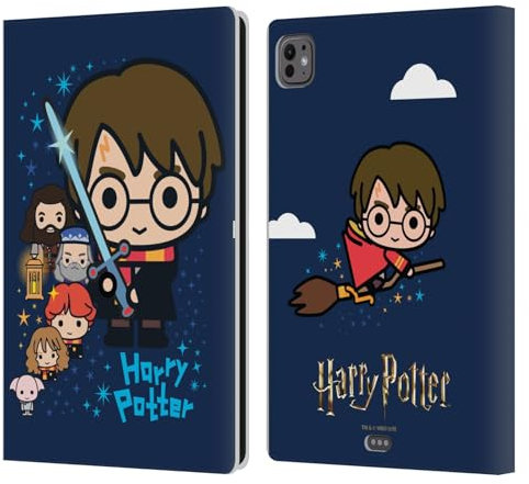 Head Case Designs Licenza Ufficiale Harry Potter Personaggi Deathly Hallows I Custodia Portafoglio in Pelle Compatibile con Apple iPad PRO 11 M4 2024