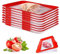 Hylruu Vacuum Fresh Storage Tray -8 PCS Reusable Creative Food Storage Container, Stackable Food Preservation Tray with Elastic Lid for Vegetable Fruit Meat Fish