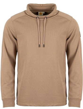 Roadsign Australia Herren Sweatshirt mit tollem Stehkragen, Kordelzug & Detail Roadsignauf dem linken Arm braun | 3XL