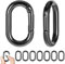 10 Stück Karabiner Oval, Schwarz, Karabinerhaken Klein Karabiner Geldbörsen, Karabinerhaken Schlüsselanhänger Federschnallen Karabinerhaken Clip für Geldbörsen Angeln Kette Reisen Wandern (Schwarz)