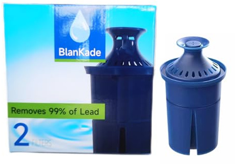 Elite Water Filter(Lasts 6 Months) Replacements for Brita Pitcher Water Filter and Dispensers and More,Efficient Long-Life,Reduce Chlorine (Taste and Odor) and Lead,BPA Free - 2 Pack(Blue)