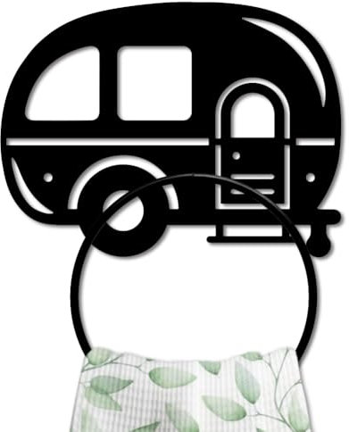 MAYJOYDIY Anneau Porte Serviette en Métal pour Camping Car Porte Serviette Rond pour Voiture Dessin Animé Porte Serviettes de Salle de Bain pour Cuisine Salle de Bain Buanderie Décoration Cadeaux