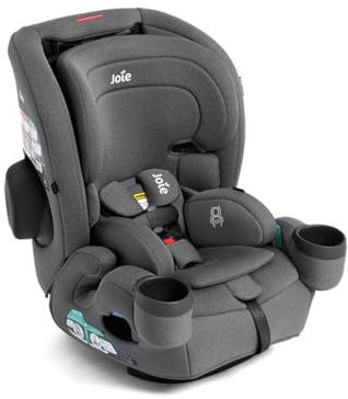 Joie Saffron SI 4-in-1 Car Seat – Car Seat for Infants to Toddlers to Big Kids - 4 Modes, 10-Position No-Rethread Headrest & Harness (Thunder)