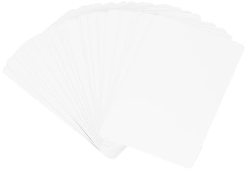 PATIKIL Leere PVC-Karten, 20er-Pack Inkjet-Plastik-ID-Karte CR80 30 MIL Weiße bedruckbare Visitenkarten, wasserdichter beidseitiger Druck für Foto-ID-Badge Inkjet-Drucker Glänzend, Weiß