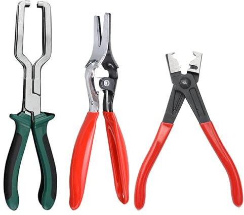 Hose Clamp Pliers, Pince à Collier de Serrage, Pince Collier Durite Carburant, Pince pour Tuyau d'Alimentation en Carburant, Pince de Retrait de Tuyau, Pince de Séparation de Tuyau, 3 Paquet